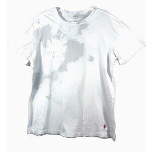 Polo Ralph Lauren T Shirt Mens XL Slim Fit Custom Tie Dye Gray Splatter Red Pony